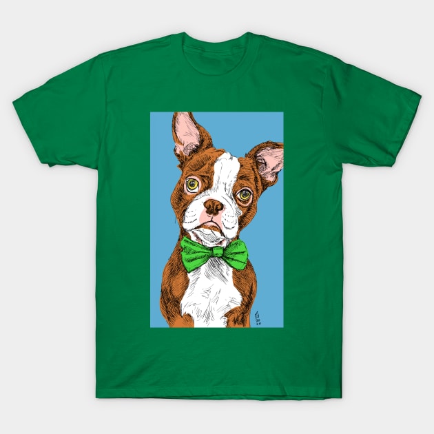 Pop Art Boston Terrier T-Shirt by shiro